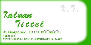 kalman tittel business card